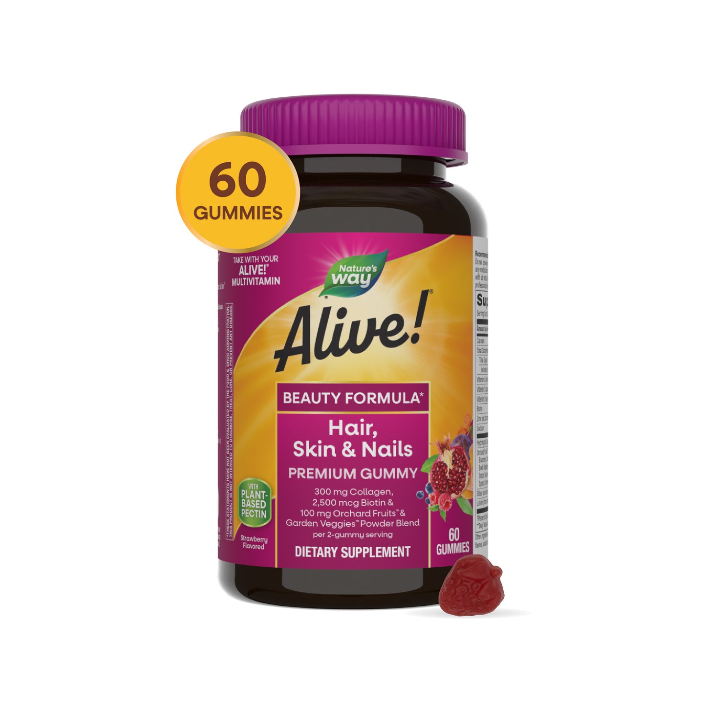 <{%MAIN7_undefined%}>Nature's Way® | Alive!® Hair, Skin & Nails Premium Gummies