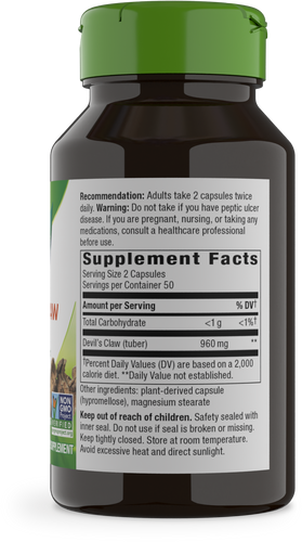 Nature's Way® | Devil's Claw Root - right side of pack Sku:12350