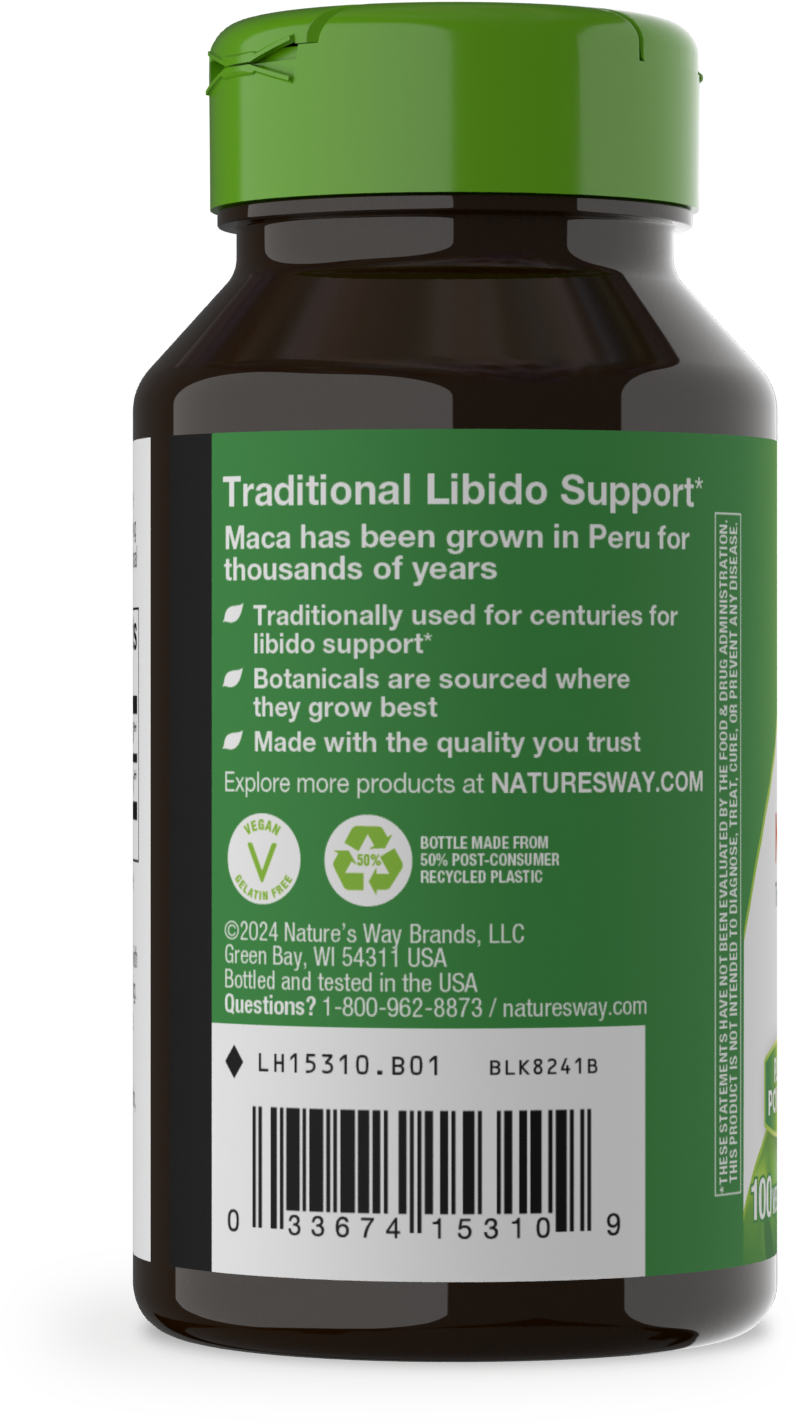<{%MAIN3_15310%}>Nature's Way® | Maca Root - left side of pack