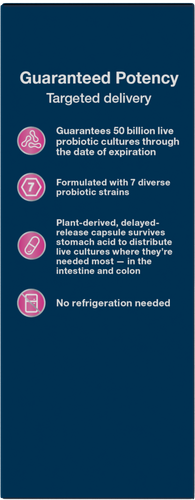 Nature's Way® | Fortify Optima Women's 50 Billion Probiotic - left side of pack Sku:10336