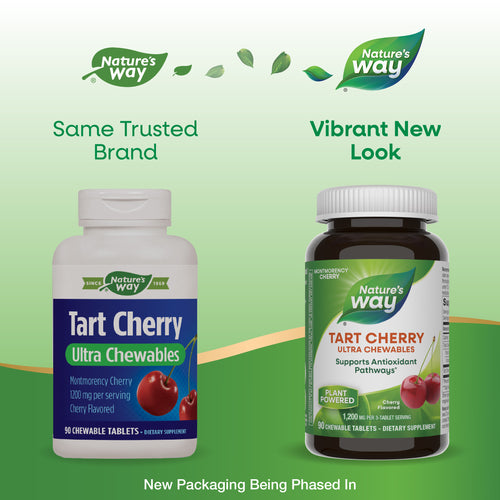 Nature's Way® | Tart Cherry Ultra Chewables - package updates old to new Sku:15831