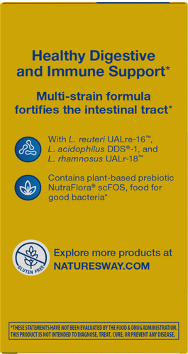 Nature's Way® | Primadophilus Reuteri Probiotics - left side of pack Sku:14240
