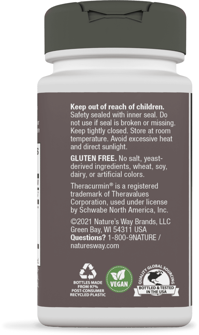 <{%MAIN3_10754%}>Nature's Way® | Curica Turmeric - back of pack