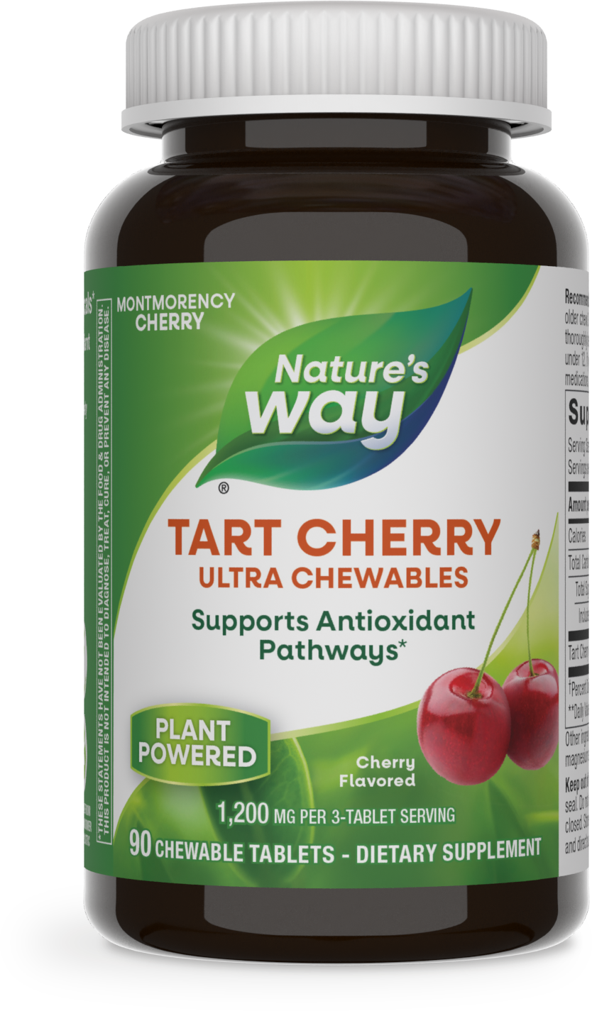 <{%PRIMARY_15831%}>Nature's Way® | Tart Cherry Ultra Chewables, 90 chewables, Cherry