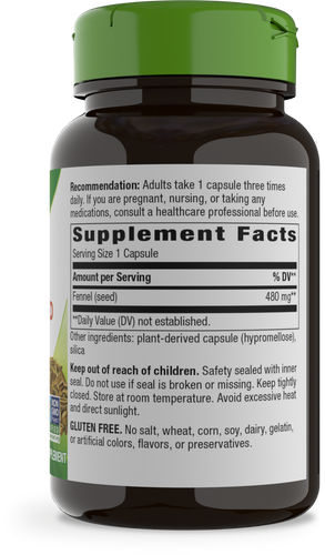 Nature's Way® | Fennel Seed - right side of pack Sku:12700