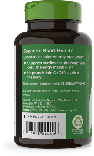 Nature's Way® | CoQ10 - left side of pack Sku:06202