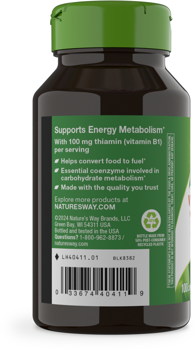 <{%MAIN3_40411%}>Nature's Way® | Vitamin B1 High Potency Thiamin HCl - left side of pack