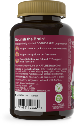 Nature's Way® | Brain Fuel Gummy - left side of pack Sku:14346