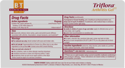 Nature's Way® | Boericke & Tafel Triflora Gel - back of pack Sku:21825297