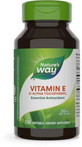 Nature's Way® | Vitamin E D-Alpha Tocopherol, 100 softgels Sku:40211