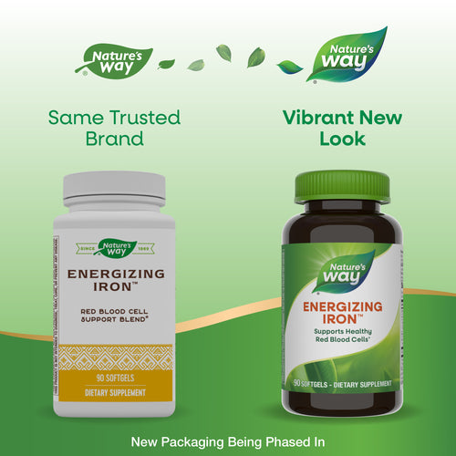 Nature's Way® | Energizing Iron - package updates old to new Sku:05219