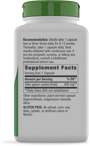 Nature's Way® | Vitex Fruit - right side of pack Sku:11923