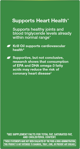 Nature's Way® | Krill Oil - back of pack Sku:15431