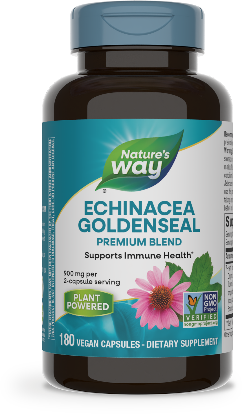 <{%PRIMARY_12108%}>Nature's Way® | Echinacea Goldenseal Premium Blend, 180 capsules