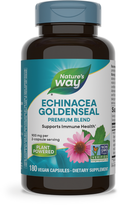 <{%PRIMARY_12108%}>Nature's Way® | Echinacea Goldenseal Premium Blend, 180 capsules