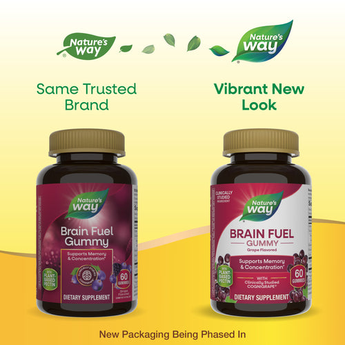 Nature's Way® | Brain Fuel Gummy - package updates old to new Sku:14346