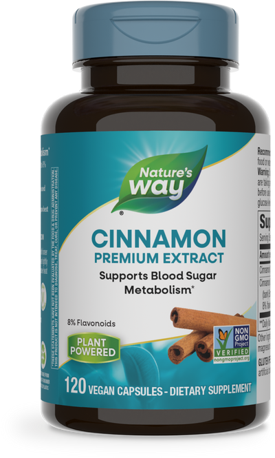 <{%PRIMARY_15082%}>Nature's Way® | Cinnamon Premium Extract, 120 capsules