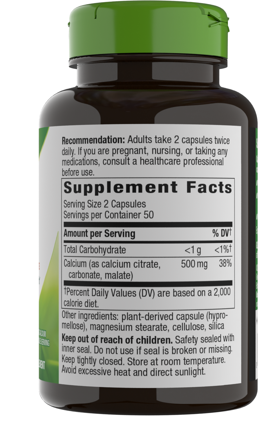 <{%MAIN9_41010%}>Nature's Way® | Calcium Citrate Carbonate & Malate - right side of pack