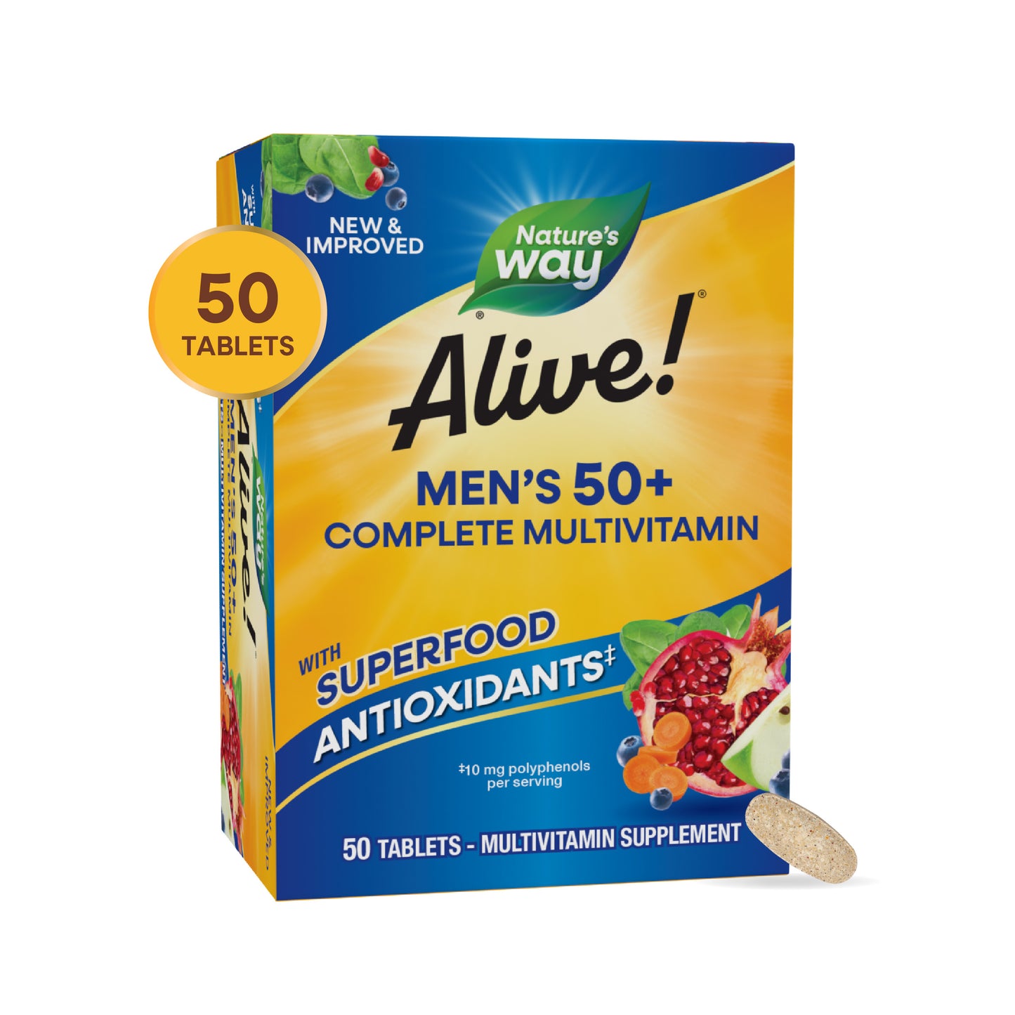 <{%MAIN8_undefined%}>Nature's Way® | Alive!® Men's 50+ Complete Multivitamin