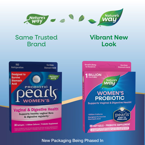 Nature's Way® | Probiotic Pearls Women's - package updates old to new Sku:04213
