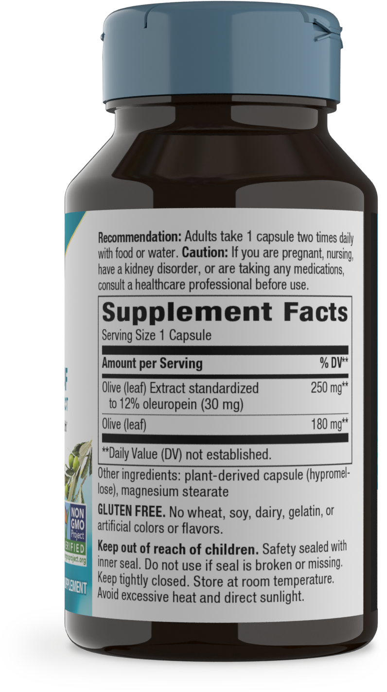 <{%MAIN2_64000%}>Nature's Way® | Olive Leaf Premium Extract - right side of pack