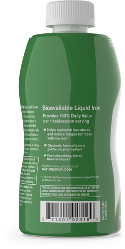 Nature's Way® | Liquid Iron - left side of pack Sku:ST1923