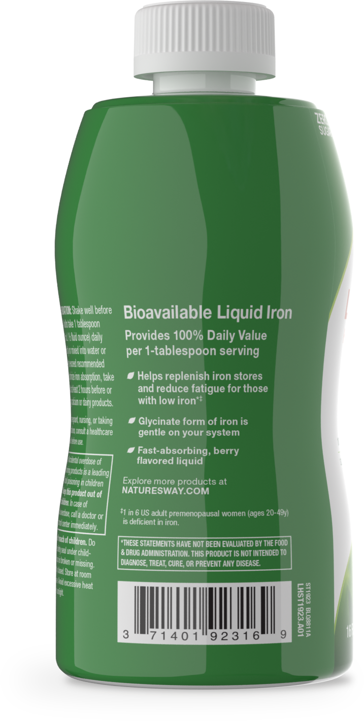 <{%MAIN3_ST1923%}>Nature's Way® | Liquid Iron - left side of pack