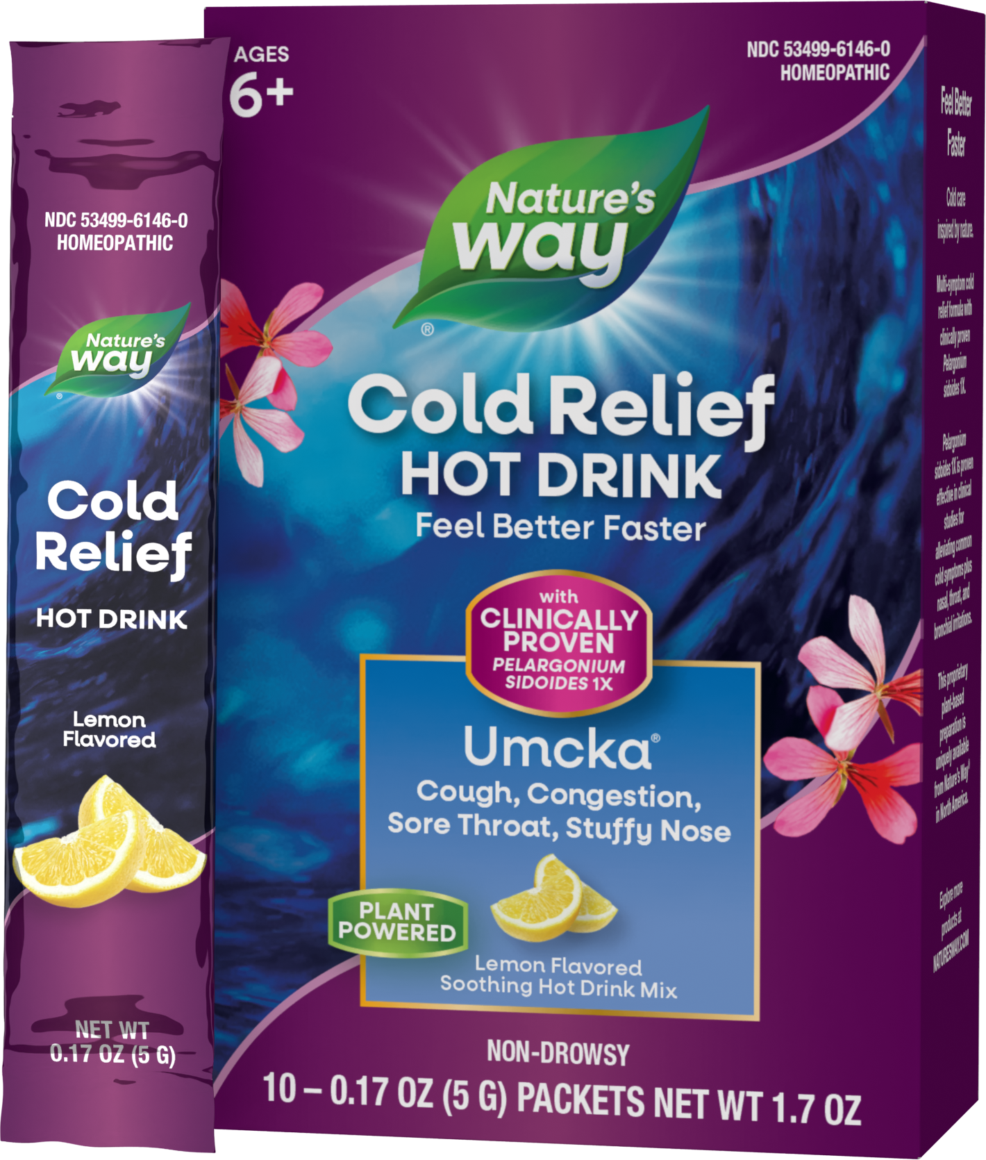 <{%PRIMARY_15146%}>Nature's Way® | Umcka Cold Relief Hot Drink, 10 drink mixes, Lemon