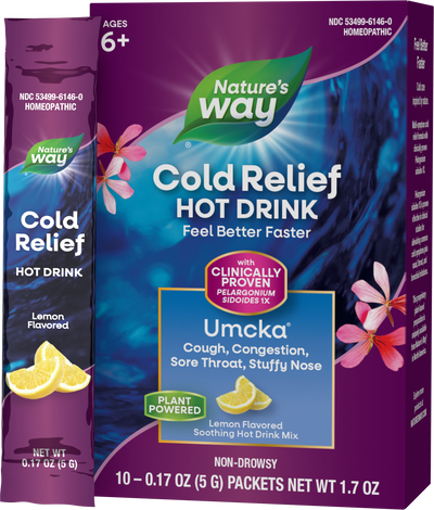 <{%PRIMARY_15146%}>Nature's Way® | Umcka Cold Relief Hot Drink, 10 drink mixes, Lemon