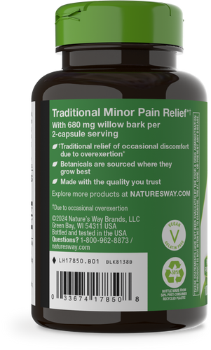 Nature's Way® | Willow Bark - left side of pack Sku:17850