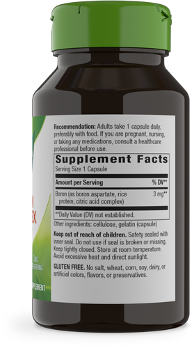 Nature's Way® | Boron Complex - right side of pack Sku:41101