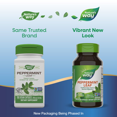 Nature's Way® | Peppermint Leaf - package updates old to new Sku:14160