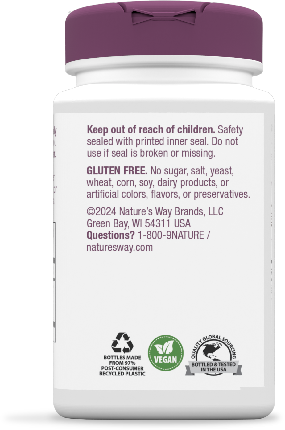 <{%MAIN2_15353%}>Nature's Way® | Black Cohosh Premium Extract - back of pack