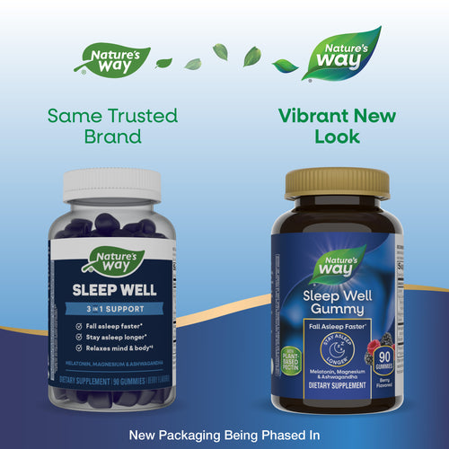 Nature's Way® | Sleep Well Gummies - package updates old to new Sku:13981