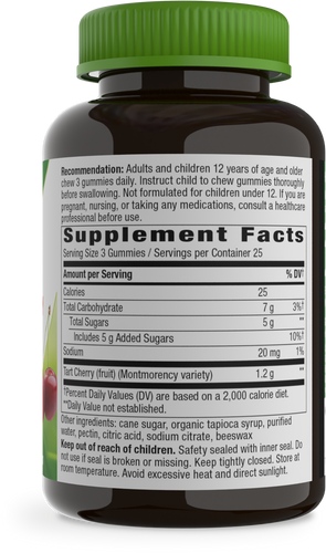 Nature's Way® | Tart Cherry Ultra Gummies - right side of pack Sku:10809