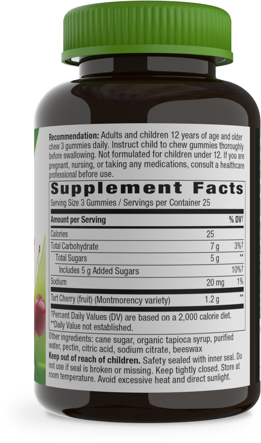 <{%MAIN2_10809%}>Nature's Way® | Tart Cherry Ultra Gummies - right side of pack