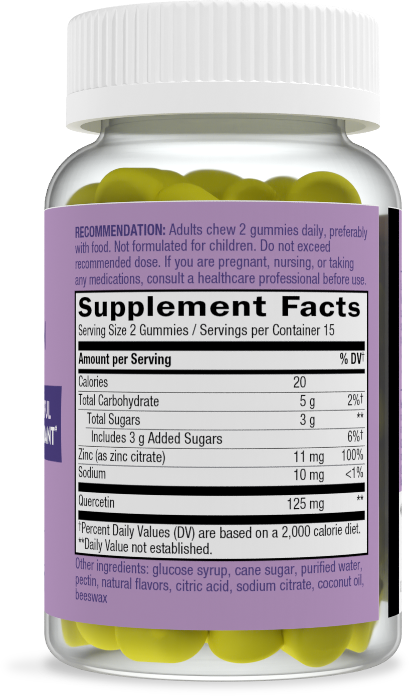 <{%MAIN10_14327%}>Nature's Way® | Quercetin Gummies with Zinc - right side of pack