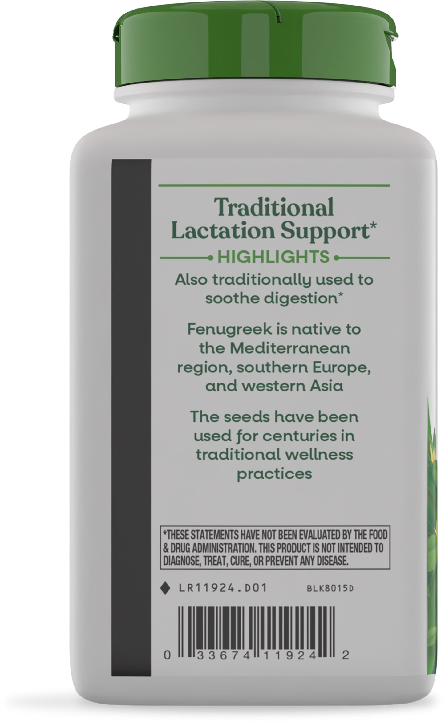 <{%MAIN19_11924%}>Nature's Way® | Fenugreek Seed - left side of pack