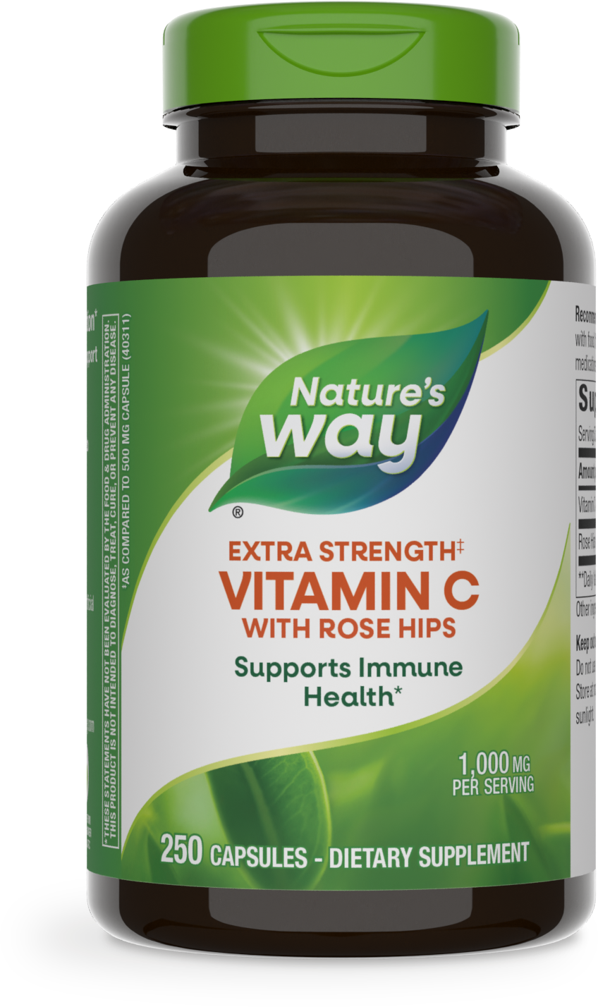 <{%PRIMARY_40313%}>Nature's Way® | Vitamin C with Rose Hips Extra Strength, 250 capsules