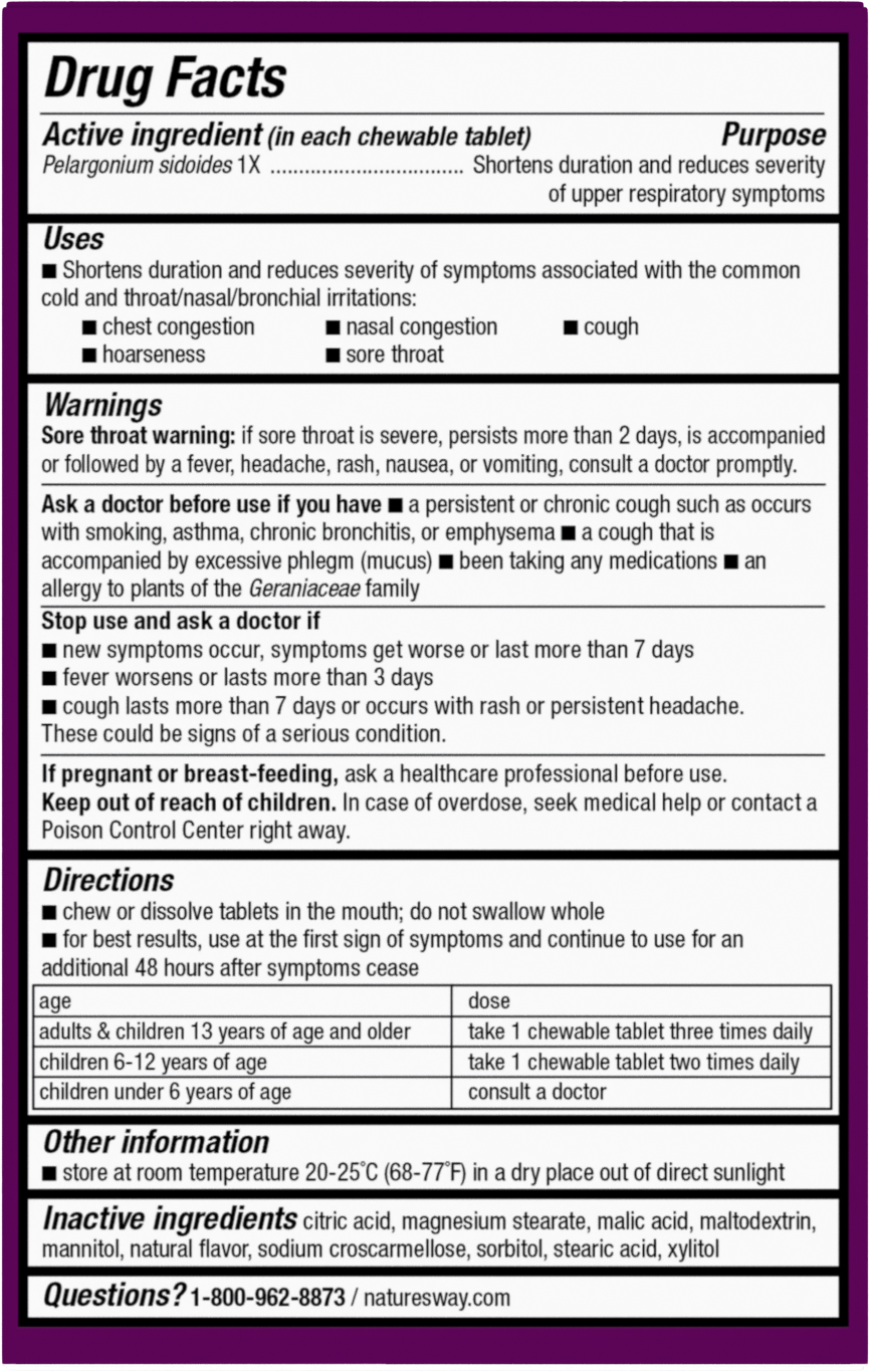 <{%MAIN5_15144%}>Nature's Way® | Umcka Cold Relief Chewables - back of pack