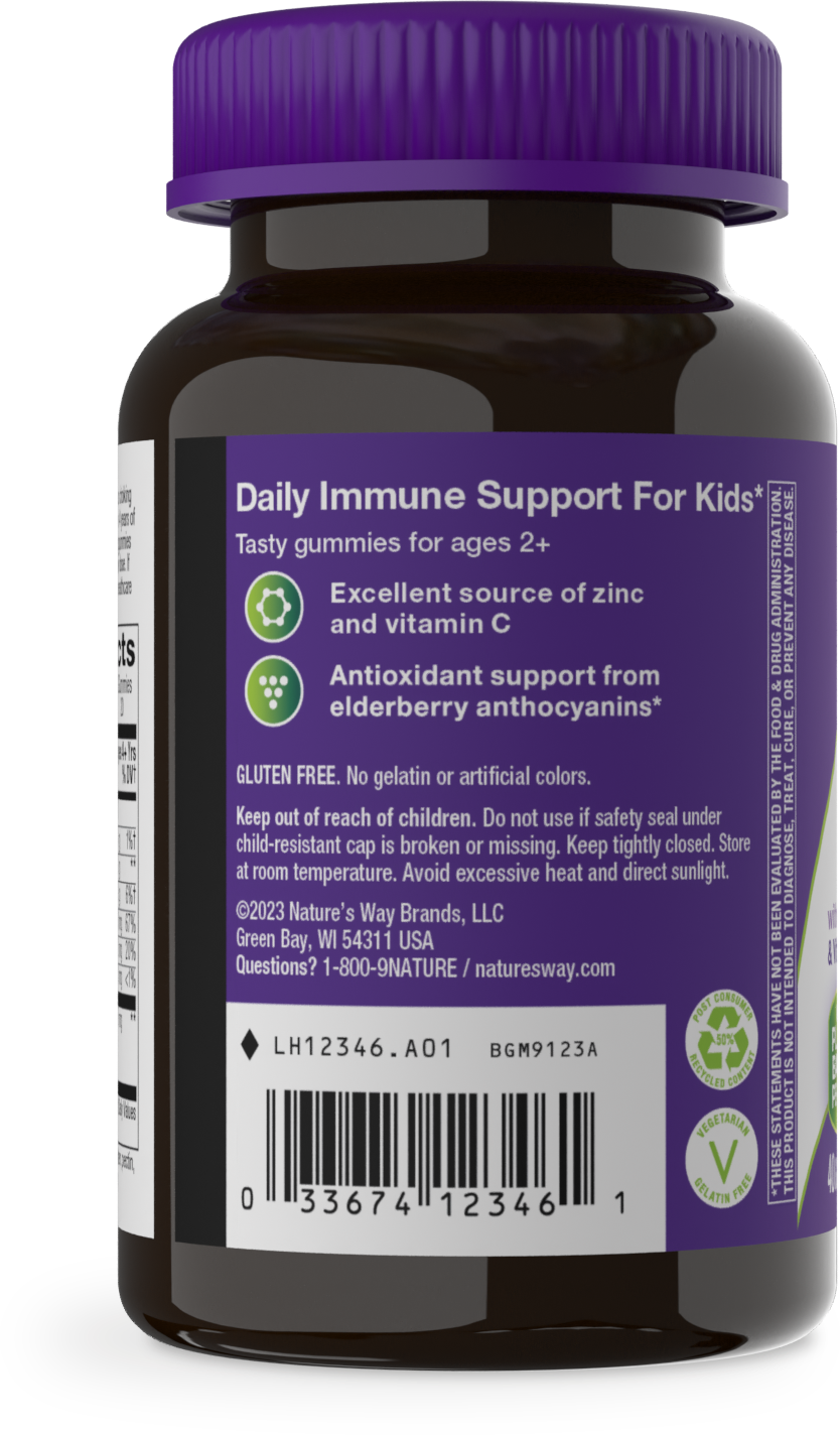 <{%MAIN4_12346%}>Nature's Way® | Sambucus Kids Immune Gummies - left side of pack