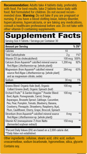 Nature's Way® | Alive! Calcium Bone Support - right side of pack Sku:15839