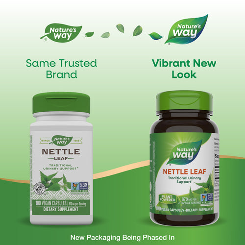 Nature's Way® | Nettle Leaf - package updates old to new Sku:15150
