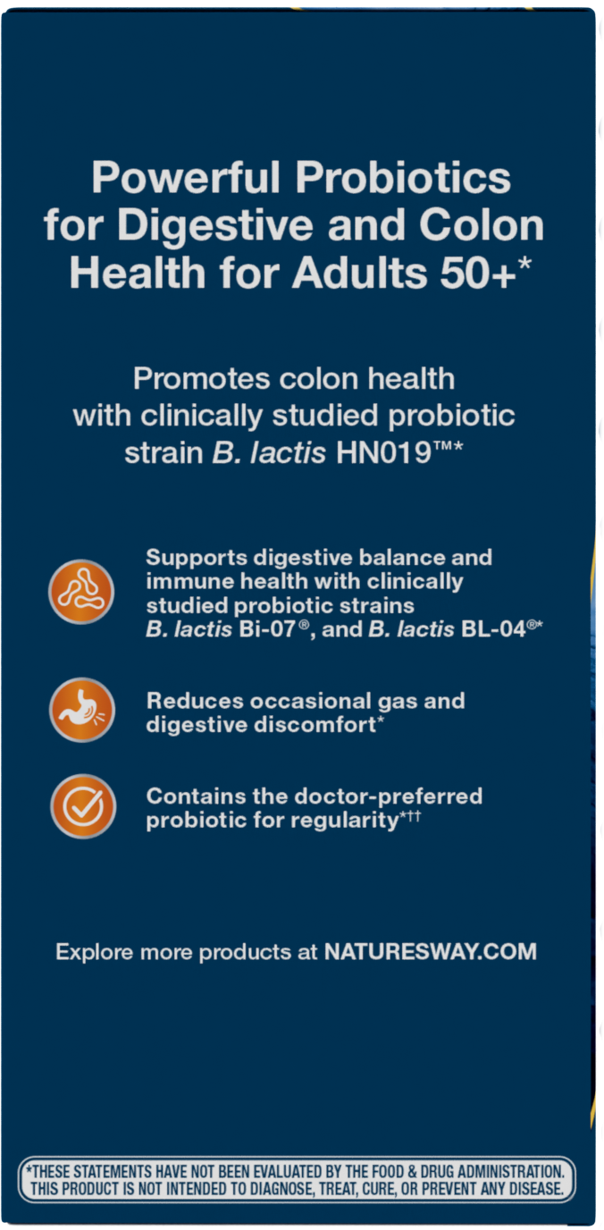 <{%MAIN4_10293%}>Nature's Way® | Fortify 30 Billion Daily Probiotic Adults 50+ - left side of pack