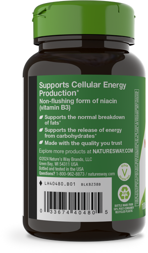 Nature's Way® | Niacinamide - left side of pack Sku:40480