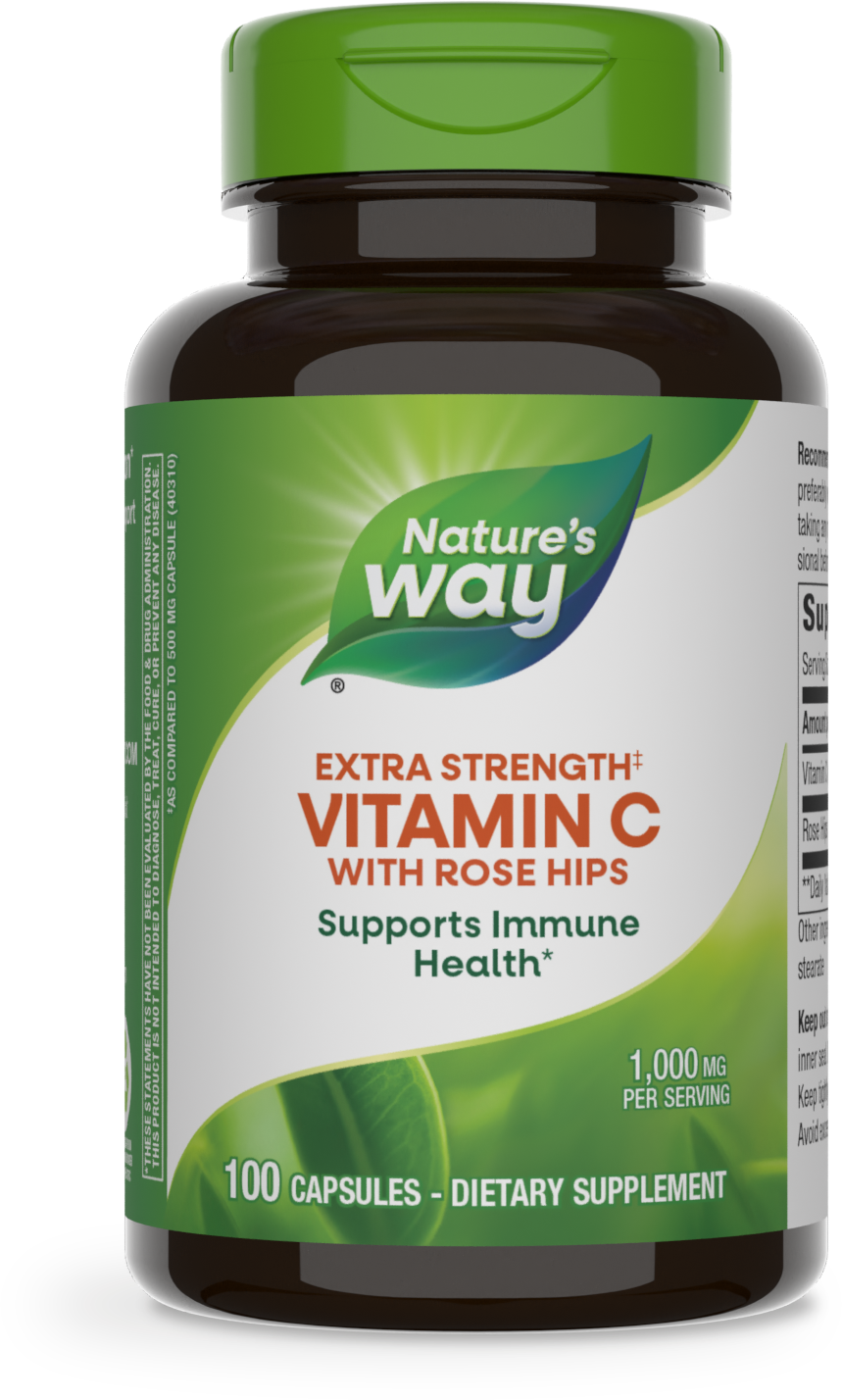 <{%PRIMARY_40312%}>Nature's Way® | Vitamin C with Rose Hips Extra Strength, 100 capsules
