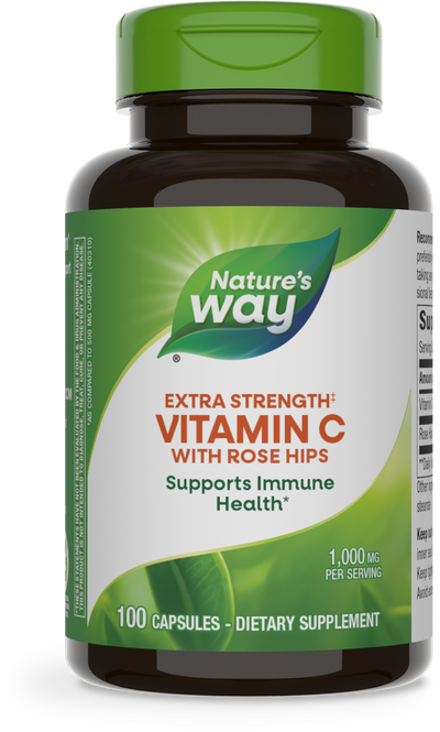 <{%PRIMARY_40312%}>Nature's Way® | Vitamin C with Rose Hips Extra Strength, 100 capsules