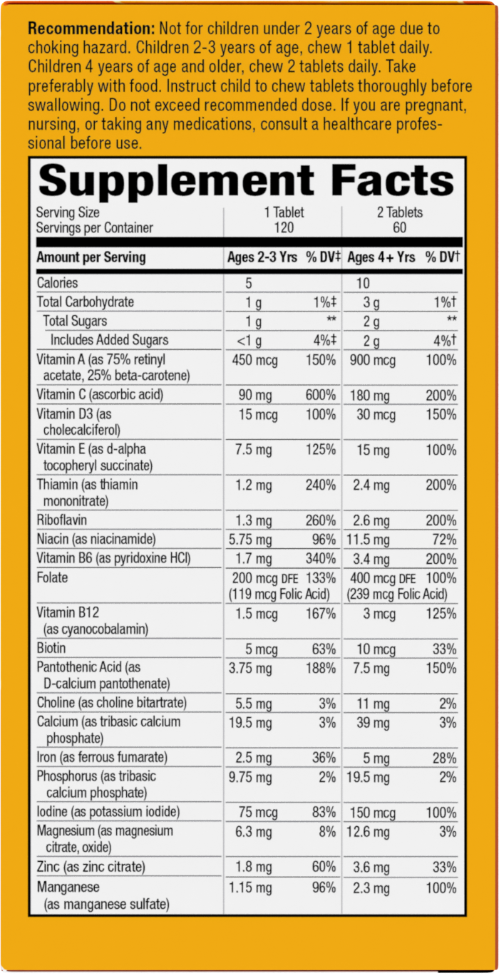 <{%MAIN2_15786%}>Nature's Way® | Alive! Kids Chewable Multivitamin - right side of pack