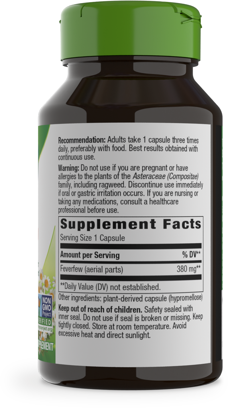 <{%MAIN9_12850%}>Nature's Way® | Feverfew Herb - right side of pack