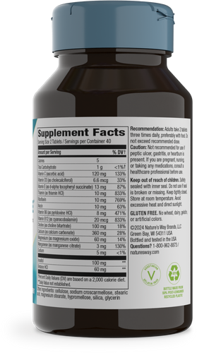 Nature's Way® | Myo-Tone - right side of pack Sku:01558